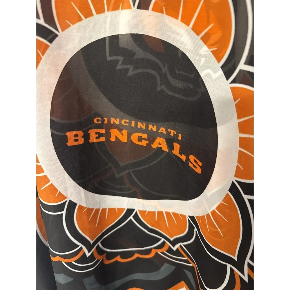 Cincinnati Bengals Littlearth NFL Sheer Caftan with Flower Design One Size
